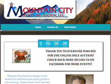 Tablet Screenshot of mountaincityauctions.com